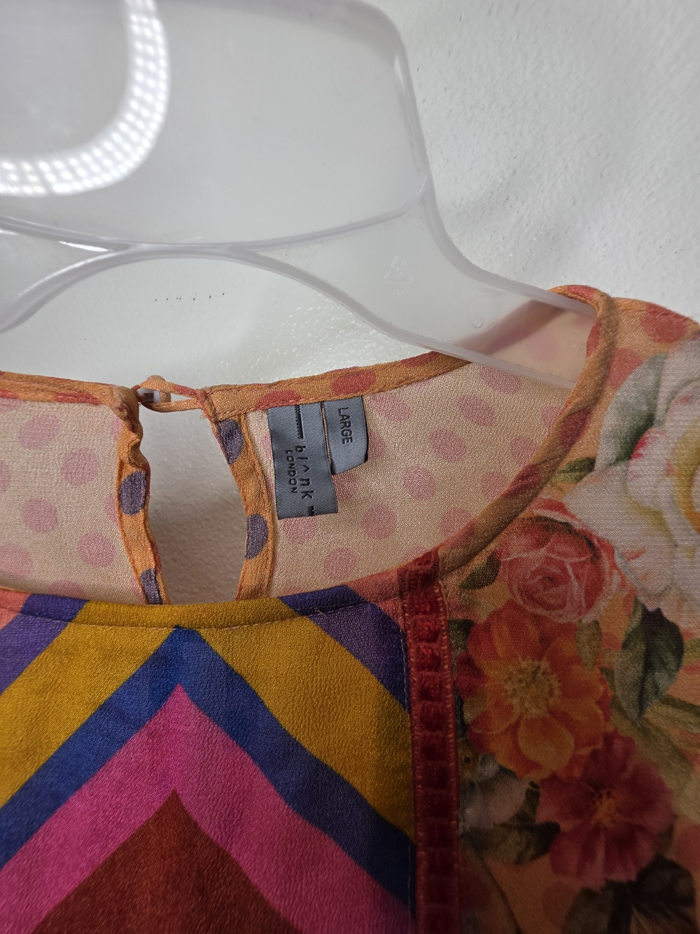 bl.nk by Anthropologie size L Multicolor Woven Floral boho Balloon Sleeve Blouse - Picture 2 of 14